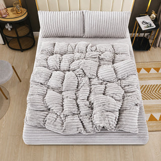 Monica Mohair Bed Set in Light Gray – Golden House