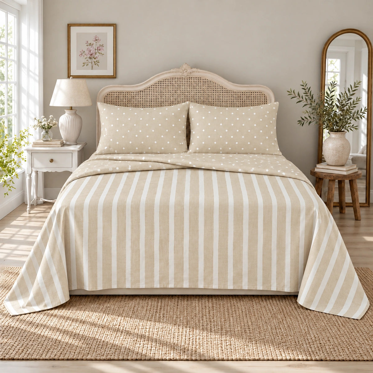 Bed Set Cotton 100% – Stripes & Dots