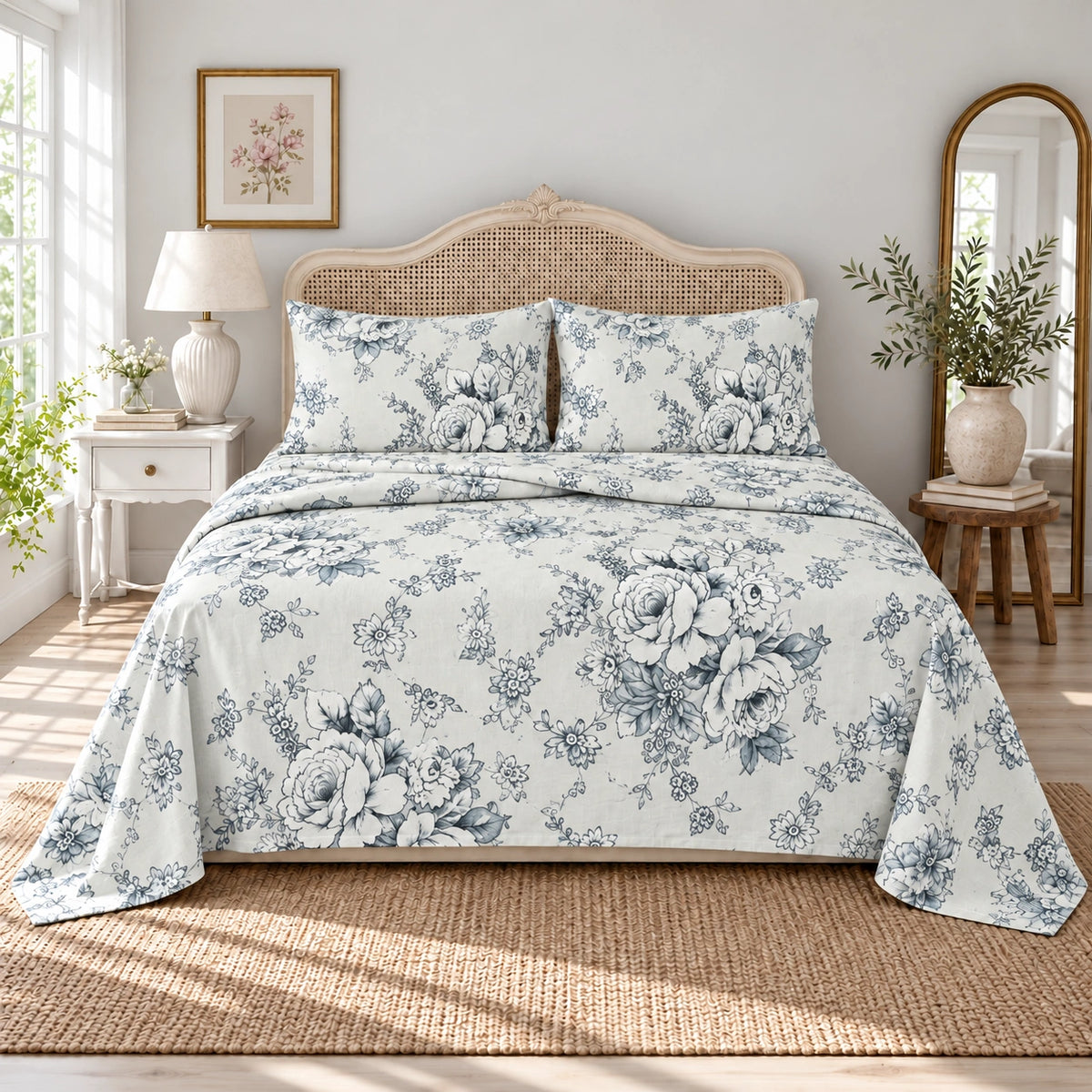 Bed Set Cotton 100% – Toile Roses