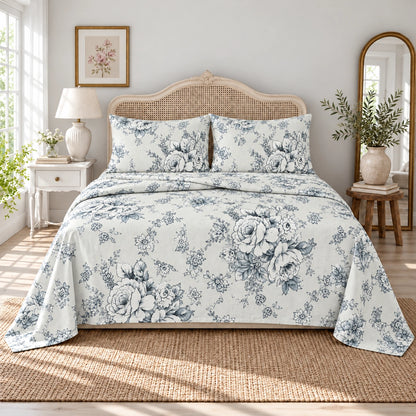 Bed Set Cotton 100% – Toile Roses