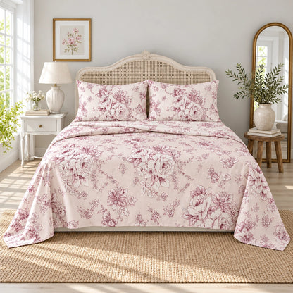 Bed Set Cotton 100% – Toile Roses
