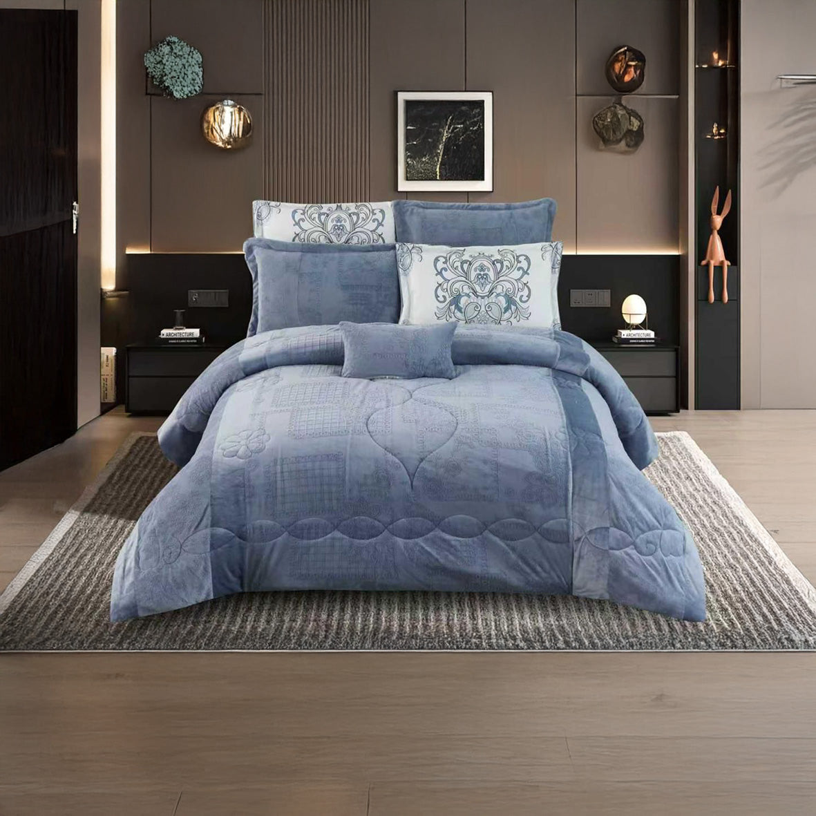 Winter coverlet Luxury – Available in King Size (7Pcs) – {6 Colors Available}