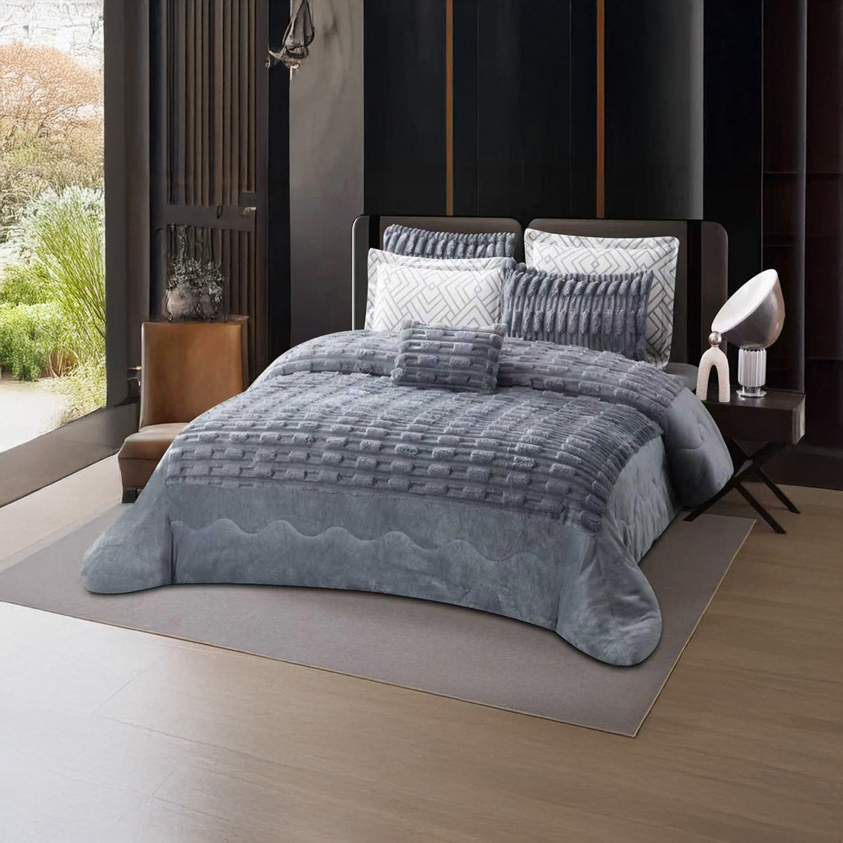 Winter coverlet Luxury – Available in King Size (7Pcs) – {4 Colors Available}