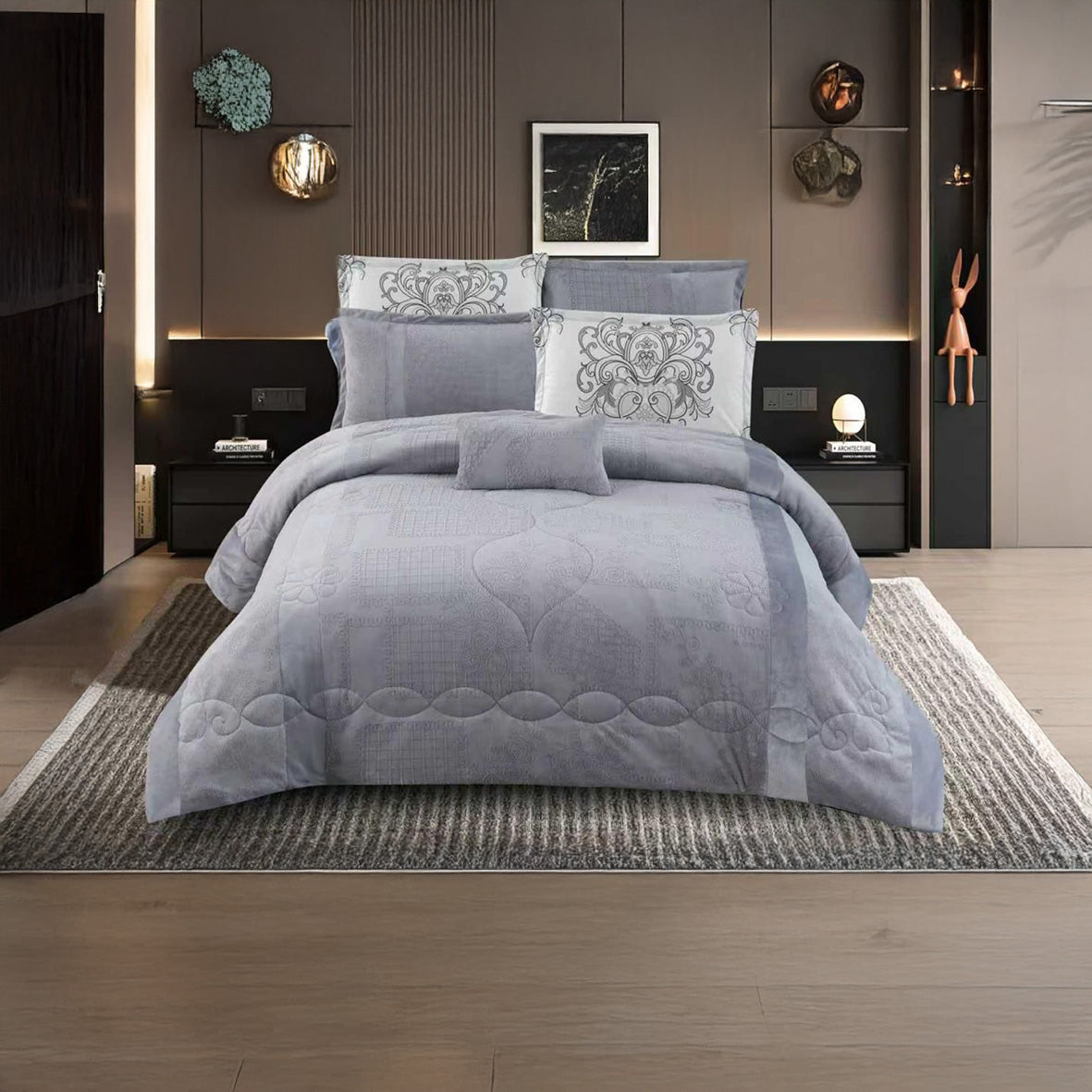 Winter coverlet Luxury – Available in King Size (7Pcs) – {6 Colors Available}