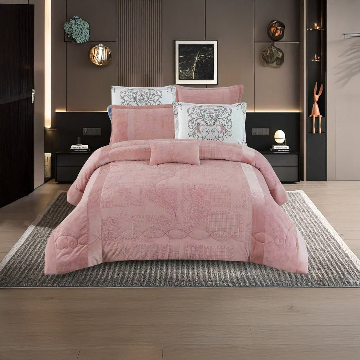 Winter coverlet Luxury – Available in King Size (7Pcs) – {6 Colors Available}