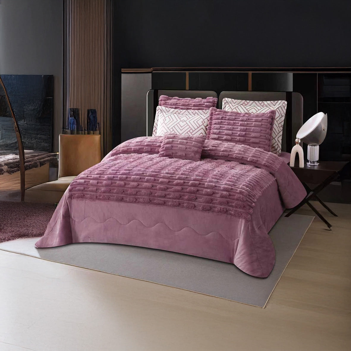 Winter coverlet Luxury – Available in King Size (7Pcs) – {4 Colors Available}