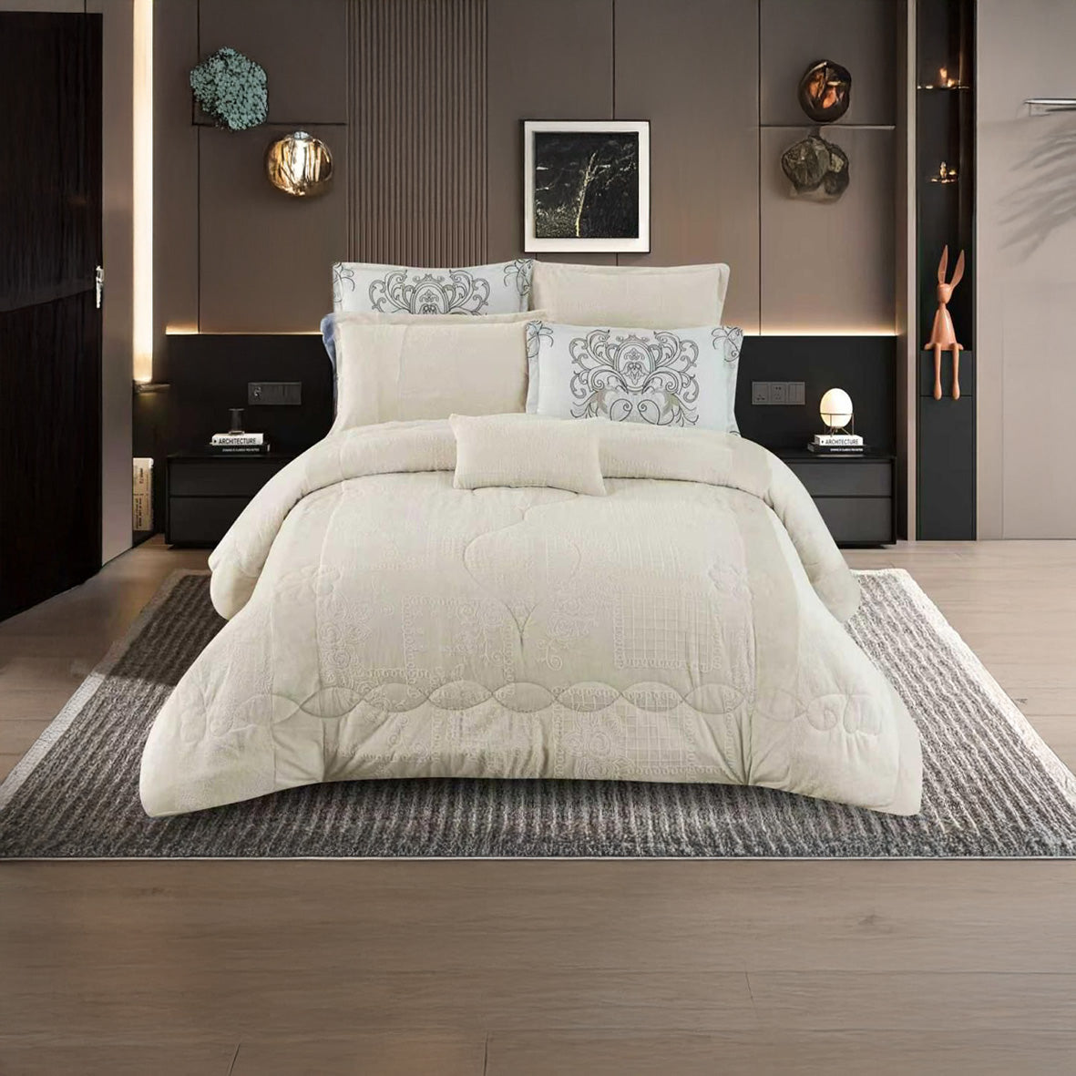 Winter coverlet Luxury – Available in King Size (7Pcs) – {6 Colors Available}