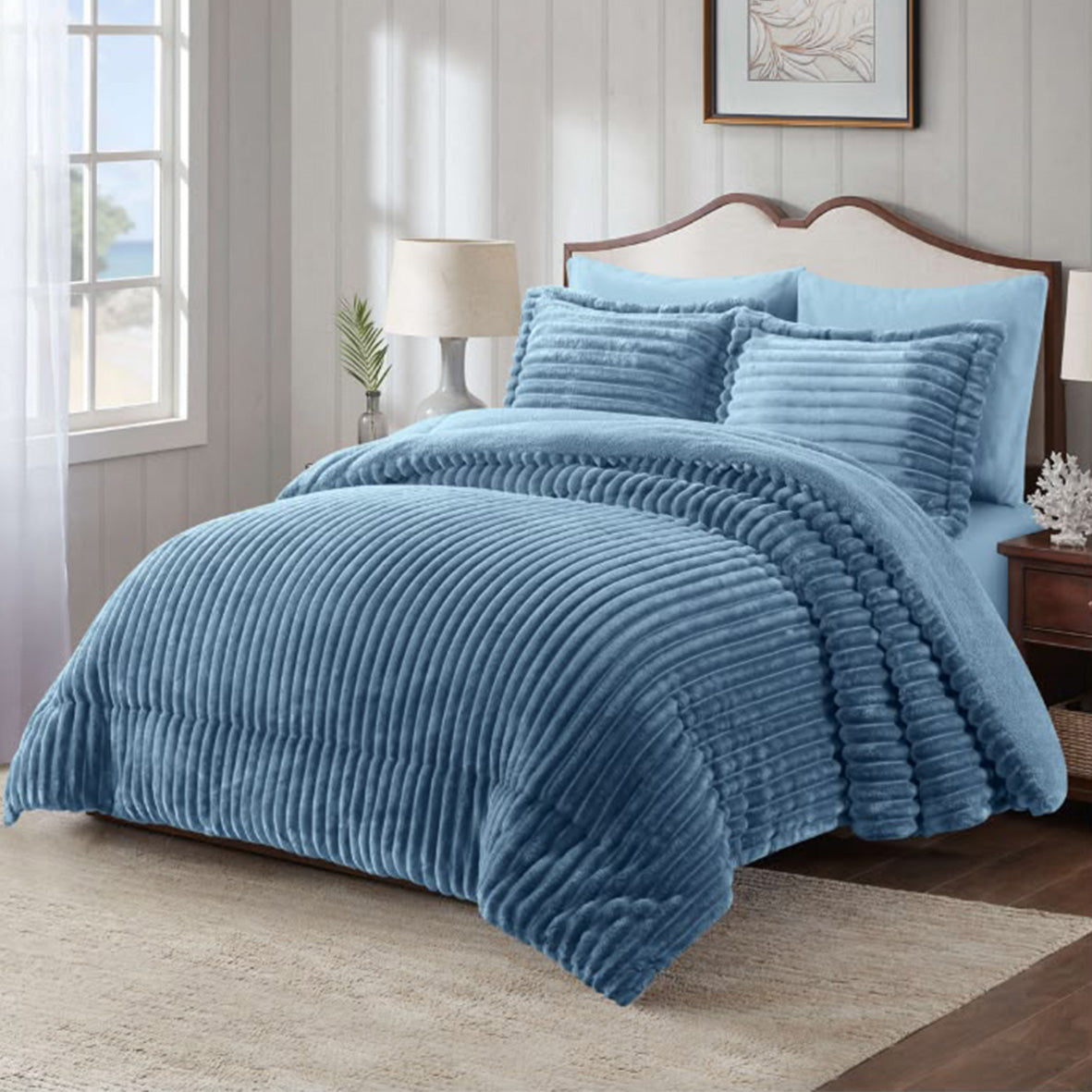 Winter Coverlet Fur – Available in 2 Sizes: King Size (3Pcs) & Single Half (2Pcs) – {14 Colors Available}