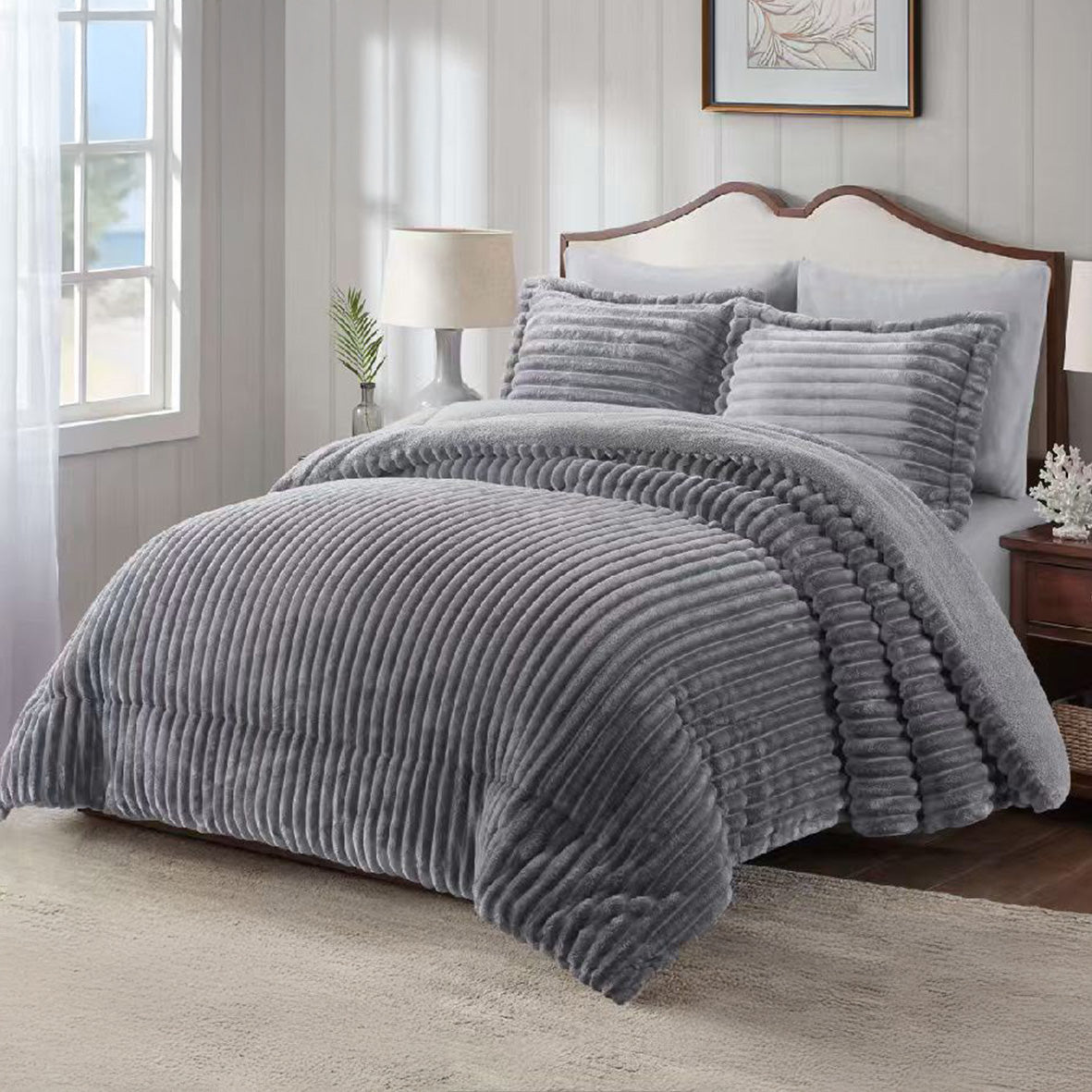 Winter Coverlet Fur – Available in 2 Sizes: King Size (3Pcs) & Single Half (2Pcs) – {14 Colors Available}